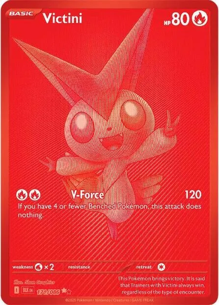 Victini #171/086 Holofoil Pokémon card from Black Bolt