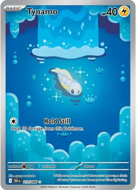 Tynamo #113/086 Holofoil Pokémon card from Black Bolt
