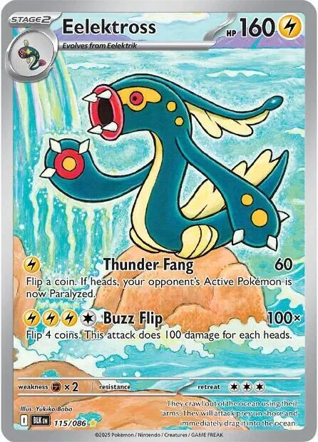 Eelektross #115/086 Holofoil Pokémon card from Black Bolt