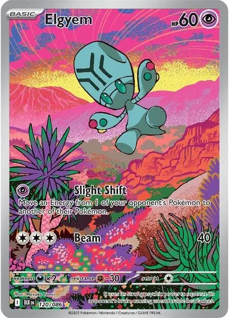 Elgyem #120/086 Holofoil Pokémon card from Black Bolt