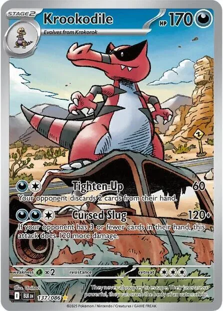 Krookodile #137/086 Holofoil Pokémon card from Black Bolt
