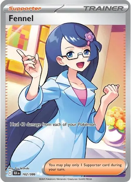 Fennel #162/086 Holofoil Pokémon card from Black Bolt