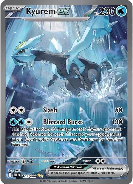 Kyurem ex #165/086 Holofoil Pokémon card from Black Bolt