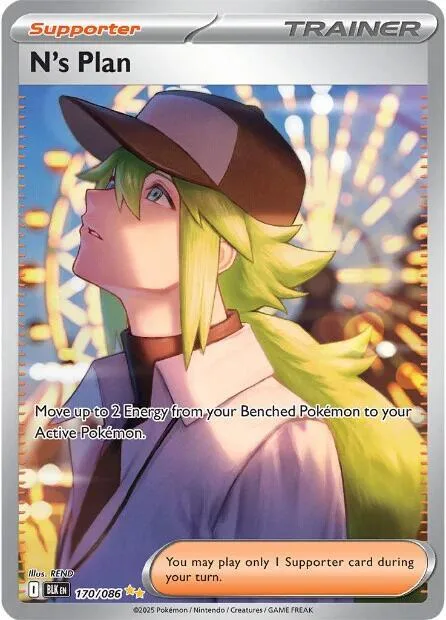 N's Plan #170/086 Holofoil Pokémon card from Black Bolt