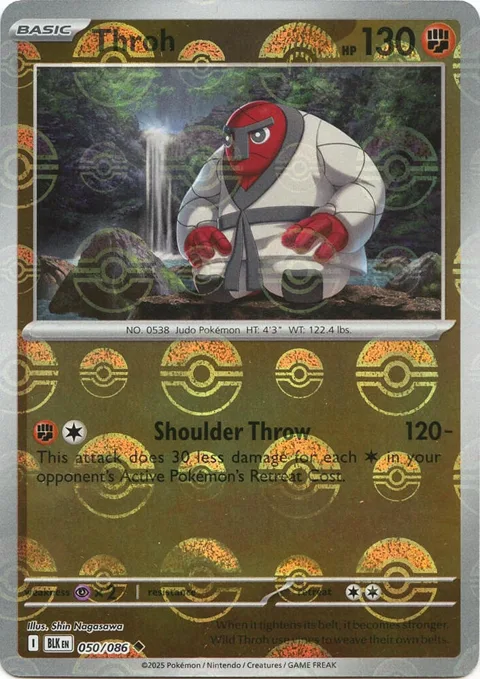 Throh Poke Ball Pattern #050/086 Holofoil Pokémon card from Black Bolt