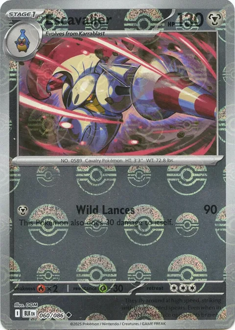 Escavalier Poke Ball Pattern #060/086 Holofoil Pokémon card from Black Bolt