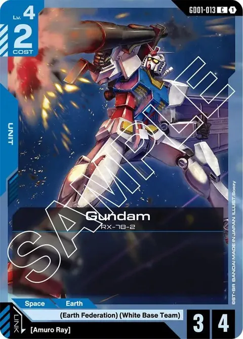 Gundam GD01-013 GD01 Gundam card from Newtype Rising
