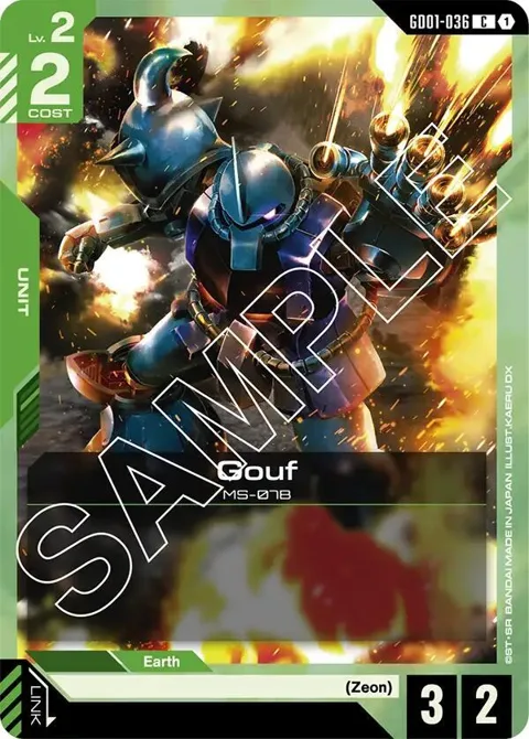 Gouf GD01-036 Gundam card from Newtype Rising