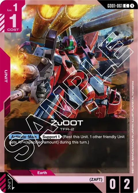 ZuOOT GD01-061 Gundam card from Newtype Rising