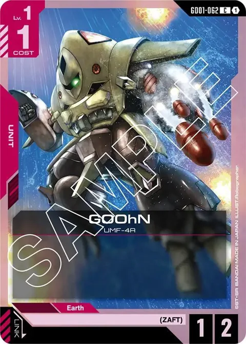 GOOhN GD01-062 Gundam card from Newtype Rising