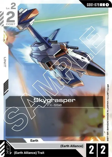 Skygrasper GD01-079 Gundam card from Newtype Rising