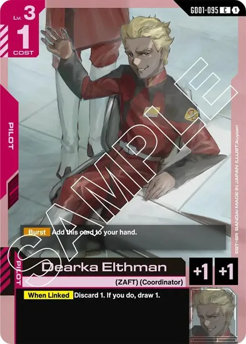 Dearka Elthman GD01-095 Gundam card from Newtype Rising