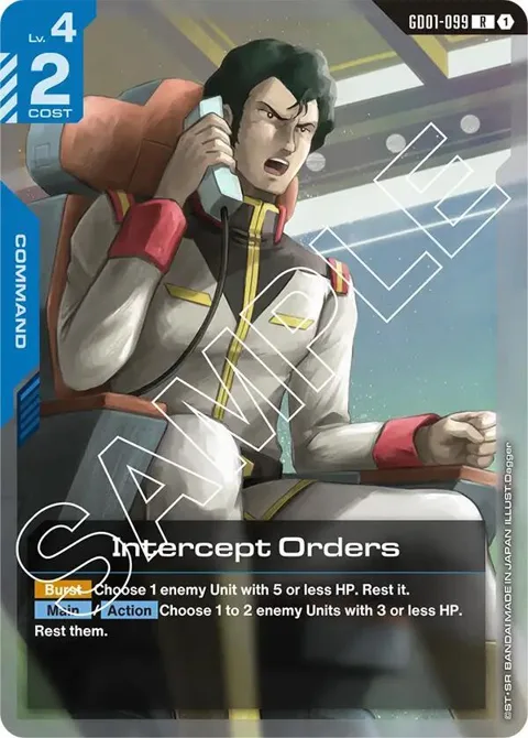 Intercept Orders GD01-099 GD01 Gundam card from Newtype Rising