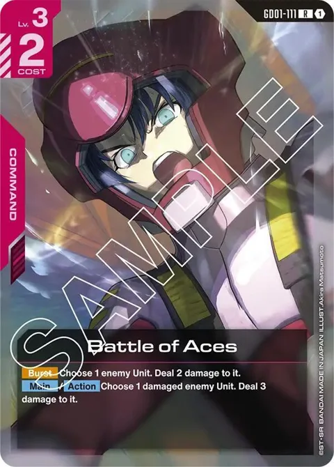 Battle of Aces GD01-111 GD01 Gundam card from Newtype Rising