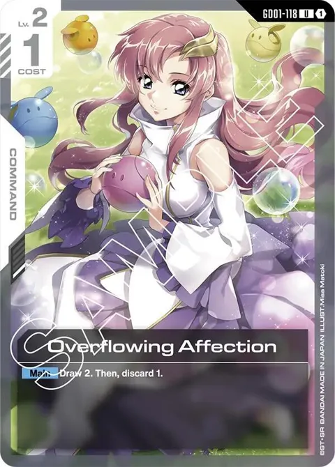 Overflowing Affection GD01-118 GD01 Gundam card from Newtype Rising