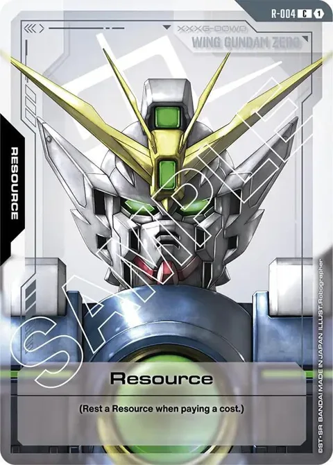 Resource R-004 Gundam card from Newtype Rising