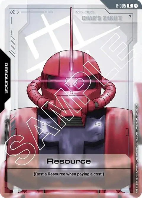 Resource R-005 Gundam card from Newtype Rising