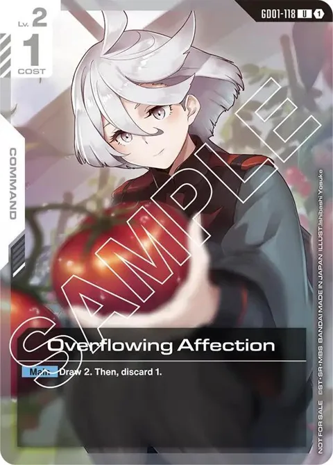 Overflowing Affection Newtype Challenge 2025 Mission 1 GD01-118 Gundam card from Gundam Promotional Cards