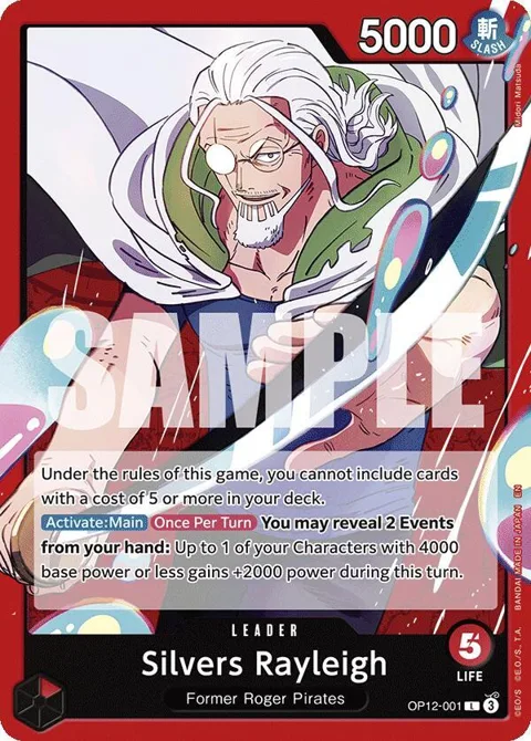 Silvers Rayleigh OP12-001 One Piece card from Legacy of the Master