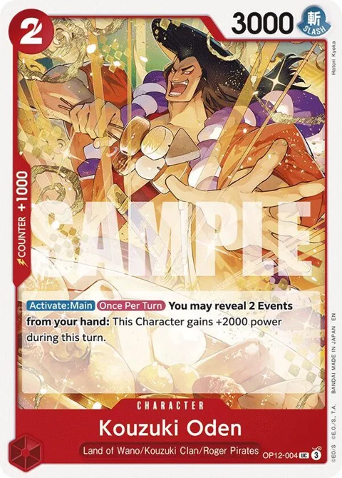 Kouzuki Oden OP12-004 One Piece card from Legacy of the Master