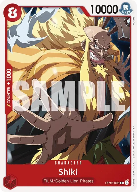 Shiki OP12-005 One Piece card from Legacy of the Master