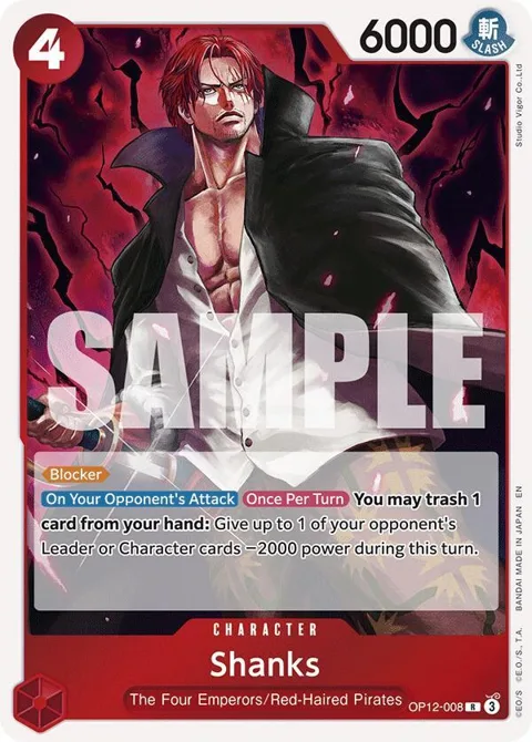 Shanks OP12-008 One Piece card from Legacy of the Master