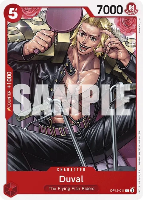 Duval OP12-011 One Piece card from Legacy of the Master