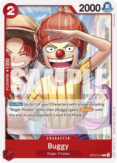 Buggy OP12-012 One Piece card from Legacy of the Master