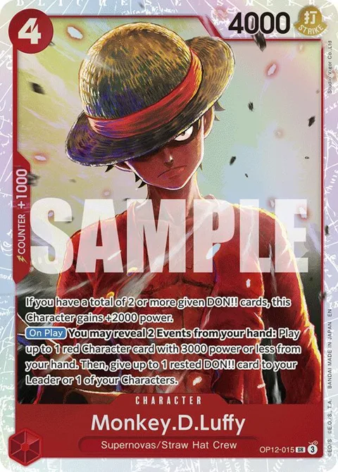 Monkey.D.Luffy OP12-015 One Piece card from Legacy of the Master