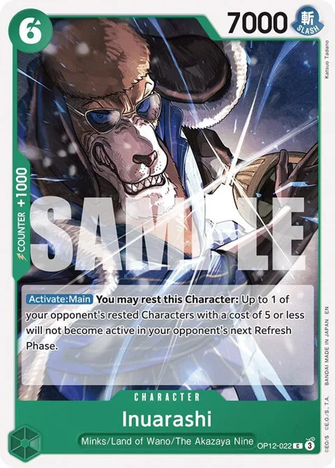 Inuarashi OP12-022 One Piece card from Legacy of the Master