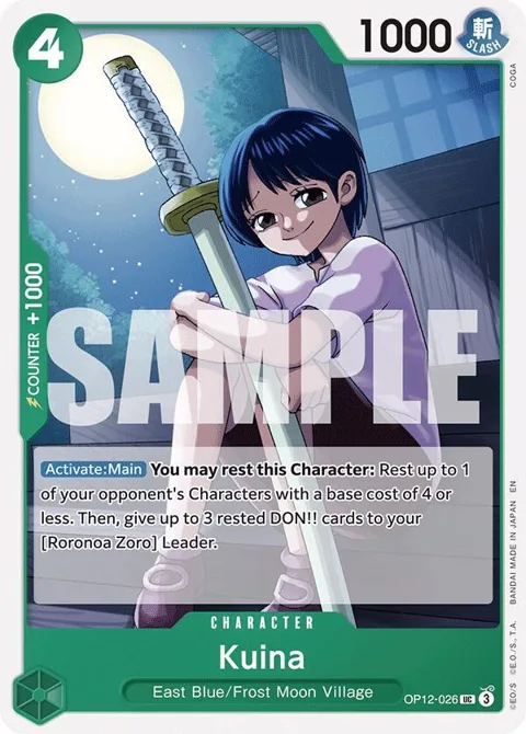 Kuina OP12-026 One Piece card from Legacy of the Master