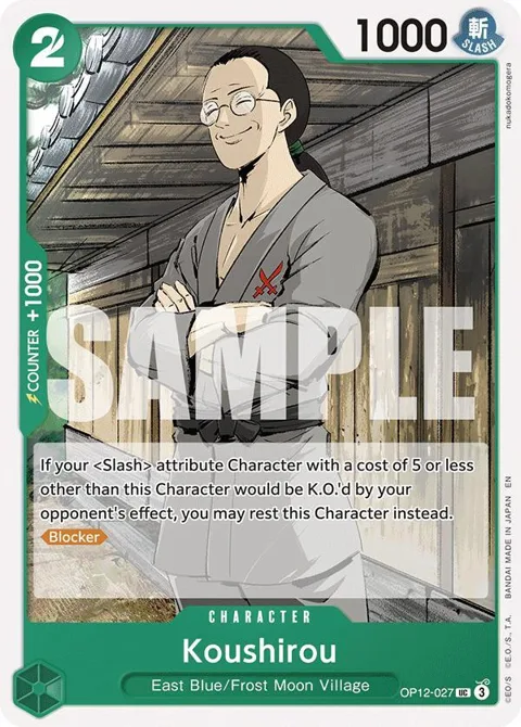 Koushirou OP12-027 One Piece card from Legacy of the Master