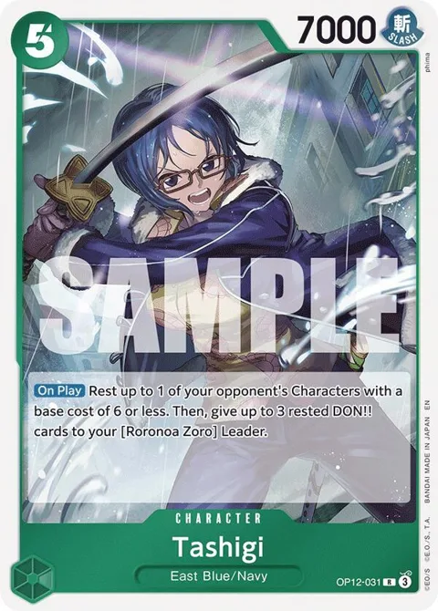 Tashigi OP12-031 OP12 One Piece card from Legacy of the Master