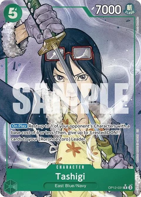 Tashigi Alt Art OP12-031 One Piece card from Legacy of the Master