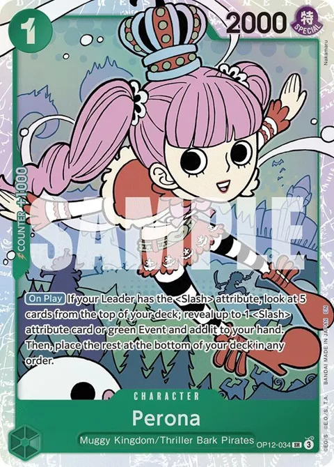 Perona OP12-034 One Piece card from Legacy of the Master