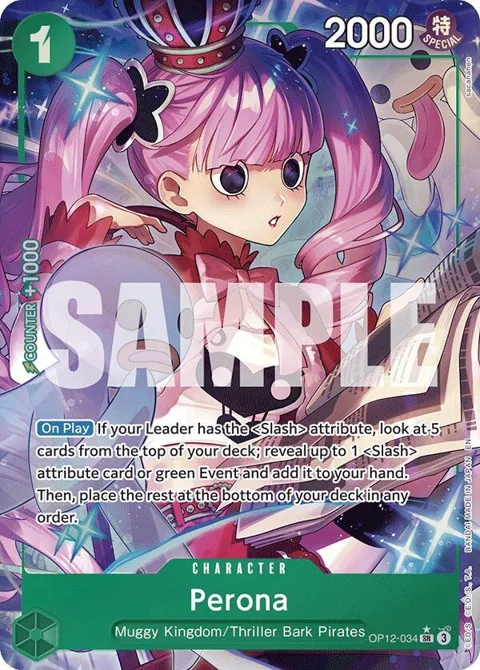 Perona Alt Art OP12-034 One Piece card from Legacy of the Master
