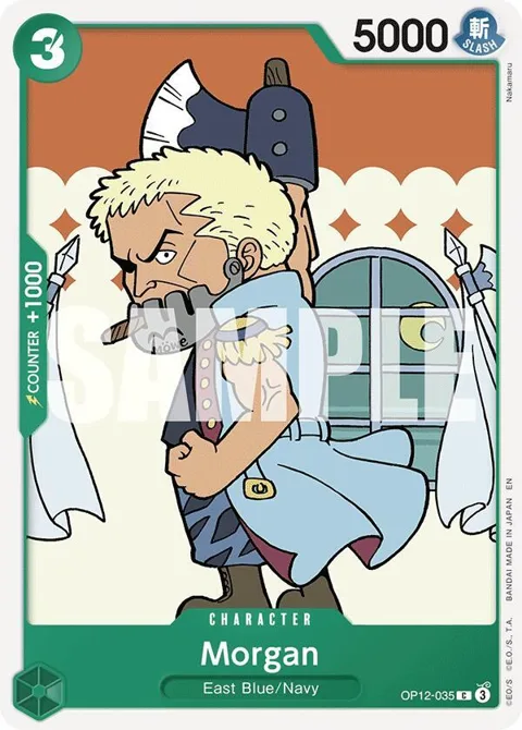 Morgan OP12-035 One Piece card from Legacy of the Master