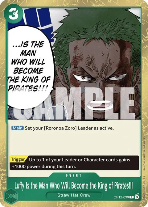 Luffy Is the Man Who Will Become the King of Pirates!!! OP12-039 OP12 One Piece card from Legacy of the Master
