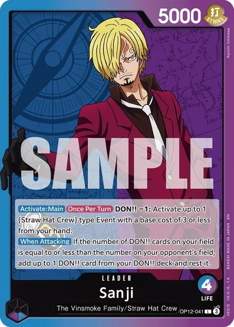 Sanji OP12-041 One Piece card from Legacy of the Master