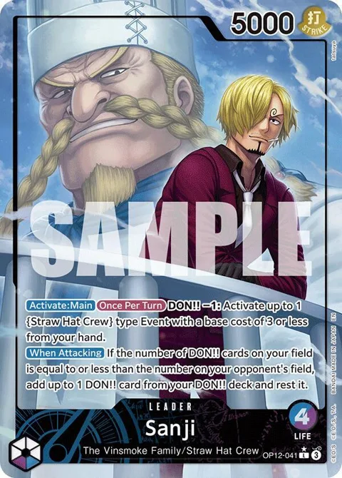 Sanji Alt Art OP12-041 One Piece card from Legacy of the Master