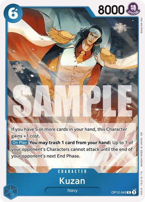Kuzan OP12-043 OP12 One Piece card from Legacy of the Master