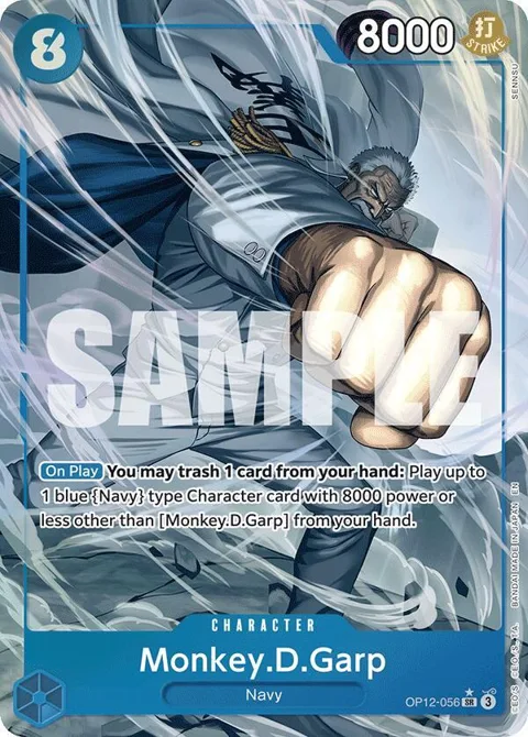 Monkey.D.Garp Alt Art OP12-056 One Piece card from Legacy of the Master