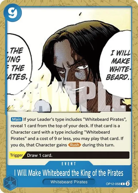 I Will Make Whitebeard the King of the Pirates OP12-058 One Piece card from Legacy of the Master