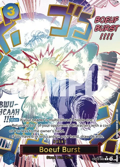 Boeuf Burst Alt Art OP12-060 One Piece card from Legacy of the Master