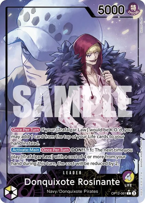 Donquixote Rosinante Alt Art OP12-061 One Piece card from Legacy of the Master