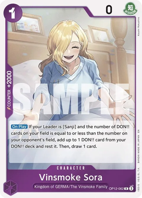 Vinsmoke Sora OP12-062 One Piece card from Legacy of the Master