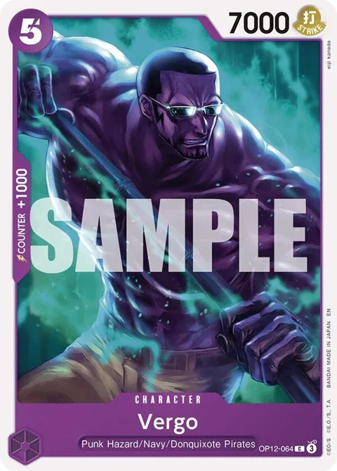 Vergo OP12-064 One Piece card from Legacy of the Master