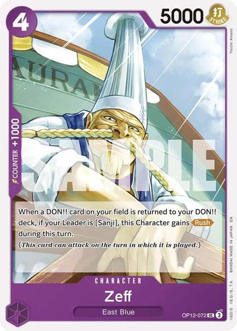 Zeff OP12-072 One Piece card from Legacy of the Master