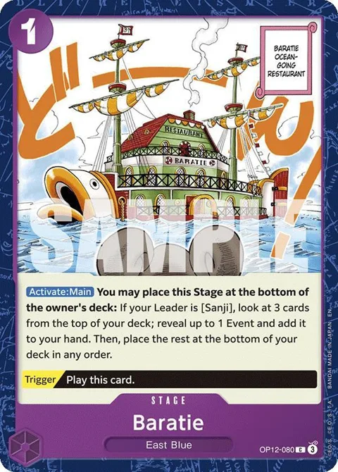 Baratie OP12-080 One Piece card from Legacy of the Master