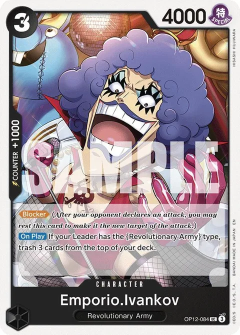 Emporio.Ivankov OP12-084 One Piece card from Legacy of the Master